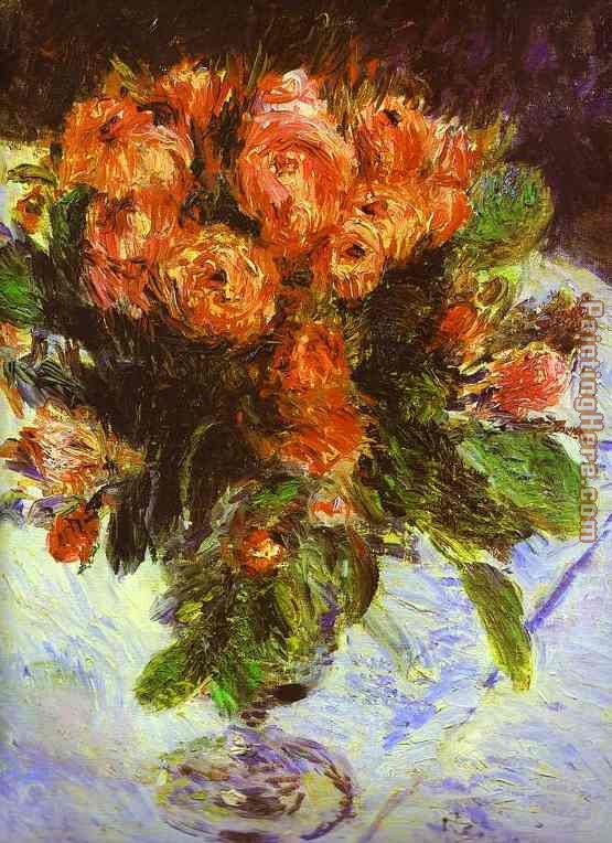 Roses painting - Pierre Auguste Renoir Roses art painting